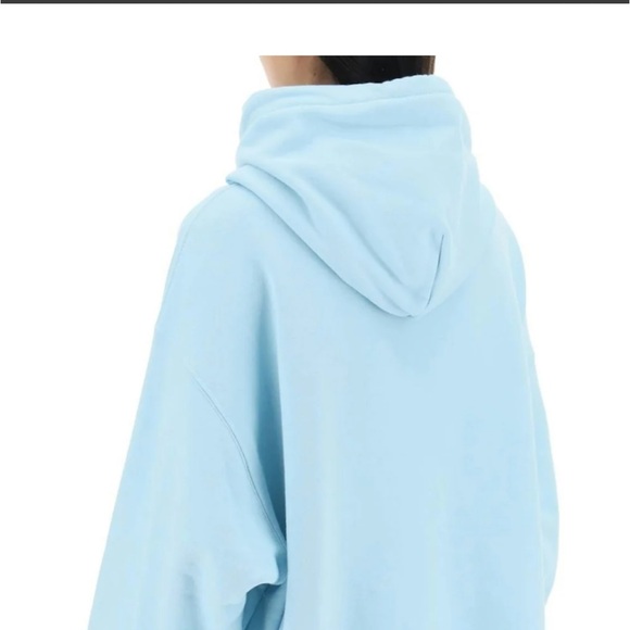 Versace iconic 1978 re-edition Logo Light Blue embroidered oversized hoodie 48 - Picture 10 of 16